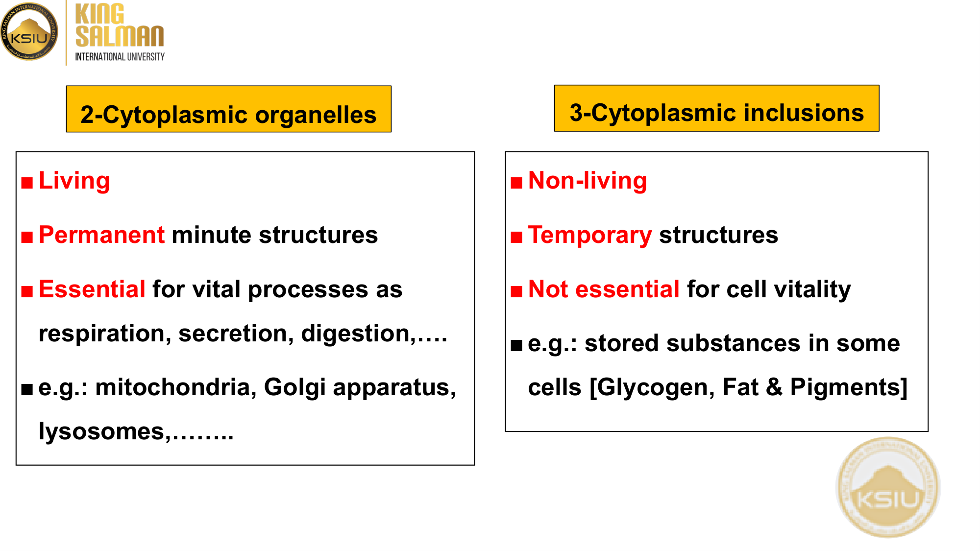 العضيات مقابل الاحتواءات - Slide 18